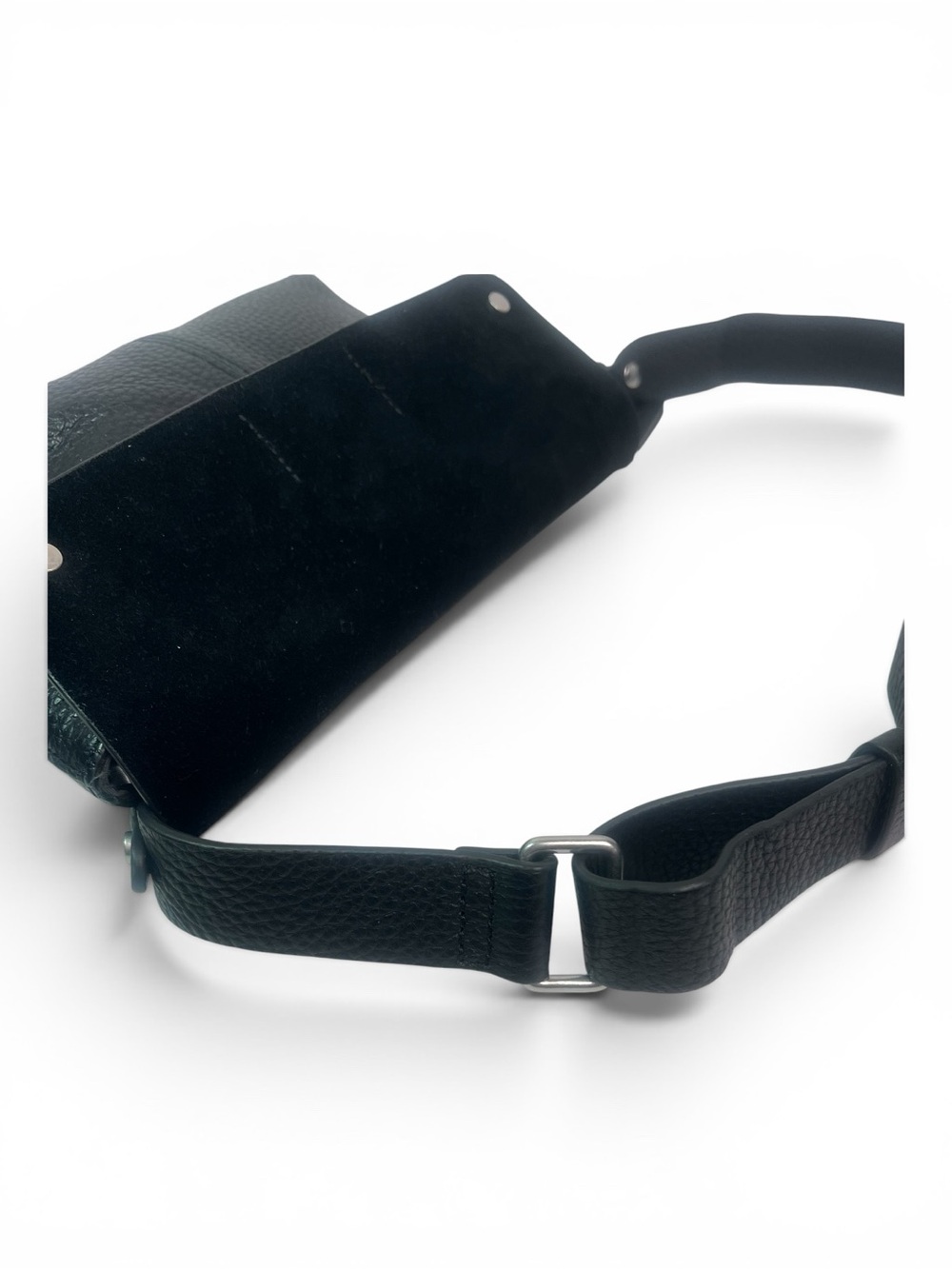 Treasure & Bond Black Leather waist Belt Bag w/Adjustable Strap - Picture 8 of 11